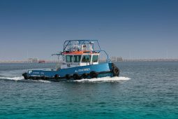مجموعة من سفن الدعم الخاصة بشركة ناقلات سفيتزرمولر  في مدينة راس لفان الصناعية في قطر