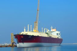 Q-Flex LNG carrier Duhail berthed at the Erhama Bin Jaber Al Jalahma Shipyard